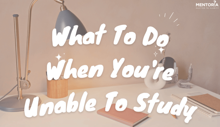 What to do When You're Unable to Study - Mentoria What to do When You're Unable to Study - Mentoria